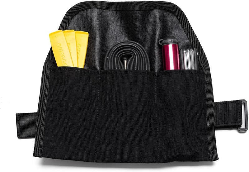 PACK2RIDE Blossom Bike Saddle Roll Bag - Bike Tool Kit Holder - Water Resistant & Durable Cordura Fabric - Under Seat cycling accessories - mountain bike accessories - ebike saddle bags (Black) - Image 4